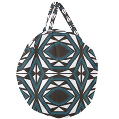 Abstract Pattern Geometric Backgrounds Giant Round Zipper Tote by Eskimos