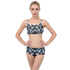 Abstract Pattern Geometric Backgrounds Layered Top Bikini Set