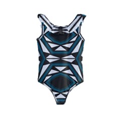 Abstract Pattern Geometric Backgrounds Kids  Frill Swimsuit by Eskimos