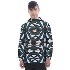 Abstract Pattern Geometric Backgrounds Men s Front Pocket Pullover Windbreaker by Eskimos