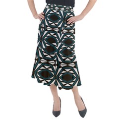 Abstract Pattern Geometric Backgrounds Midi Mermaid Skirt by Eskimos