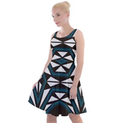 Abstract Pattern Geometric Backgrounds Knee Length Skater Dress by Eskimos