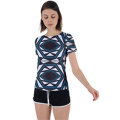 Abstract Pattern Geometric Backgrounds Back Circle Cutout Sports Tee by Eskimos