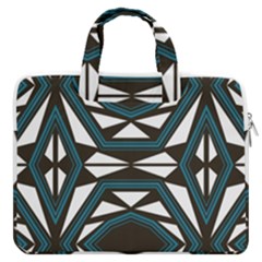 Abstract Pattern Geometric Backgrounds Macbook Pro13  Double Pocket Laptop Bag by Eskimos