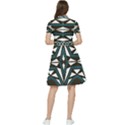 Abstract pattern geometric backgrounds Short Sleeve Waist Detail Dress View2