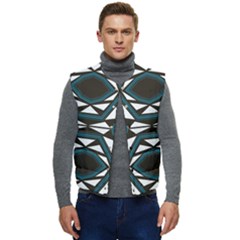 Abstract Pattern Geometric Backgrounds Men s Short Button Up Puffer Vest	 by Eskimos