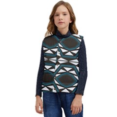 Abstract Pattern Geometric Backgrounds Kid s Short Button Up Puffer Vest	 by Eskimos