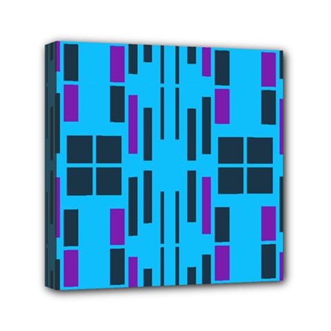 Abstract Pattern Geometric Backgrounds Mini Canvas 6  X 6  (stretched) by Eskimos