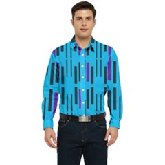 Abstract Pattern Geometric Backgrounds Men s Long Sleeve  Shirt