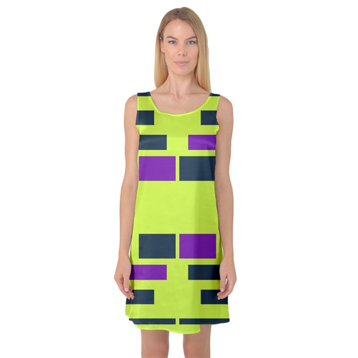 Abstract pattern geometric backgrounds Sleeveless Satin Nightdress