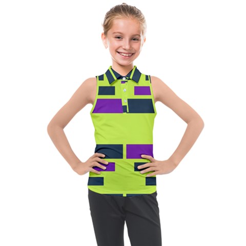 Abstract Pattern Geometric Backgrounds Kids  Sleeveless Polo Tee by Eskimos