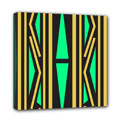 Abstract Pattern Geometric Backgrounds Mini Canvas 8  X 8  (stretched) by Eskimos