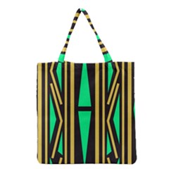 Abstract Pattern Geometric Backgrounds Grocery Tote Bag by Eskimos