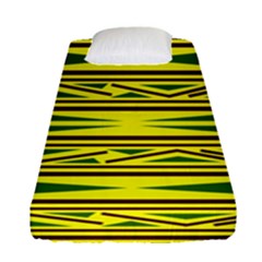 Abstract Pattern Geometric Backgrounds Fitted Sheet (single Size) by Eskimos