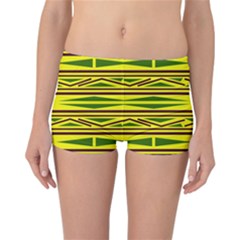 Abstract Pattern Geometric Backgrounds Reversible Boyleg Bikini Bottoms by Eskimos