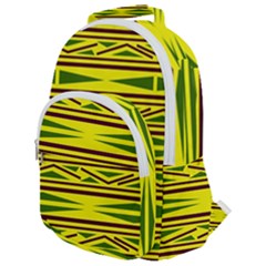 Abstract Pattern Geometric Backgrounds Rounded Multi Pocket Backpack by Eskimos