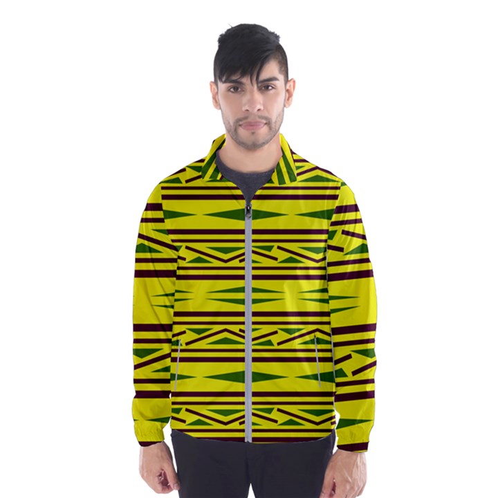 Abstract pattern geometric backgrounds Men s Windbreaker