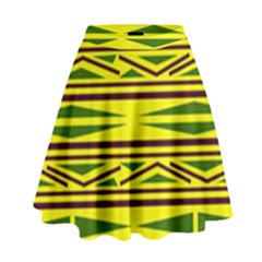 Abstract Pattern Geometric Backgrounds High Waist Skirt by Eskimos