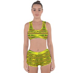 Abstract Pattern Geometric Backgrounds Racerback Boyleg Bikini Set by Eskimos