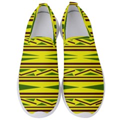 Abstract Pattern Geometric Backgrounds Men s Slip On Sneakers by Eskimos