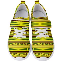 Abstract Pattern Geometric Backgrounds Men s Velcro Strap Shoes by Eskimos