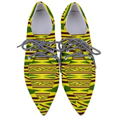 Abstract Pattern Geometric Backgrounds Pointed Oxford Shoes by Eskimos