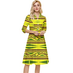 Abstract Pattern Geometric Backgrounds Classy Knee Length Dress