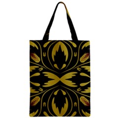 Folk Flowers Print Floral Pattern Ethnic Art Zipper Classic Tote Bag by Eskimos