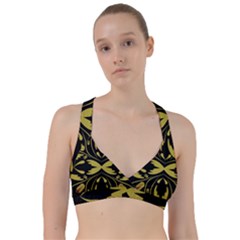 Folk Flowers Print Floral Pattern Ethnic Art Sweetheart Sports Bra by Eskimos