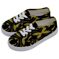 Folk Flowers Print Floral Pattern Ethnic Art Kids  Classic Low Top Sneakers by Eskimos