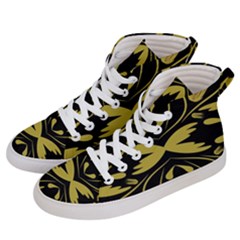 Folk Flowers Print Floral Pattern Ethnic Art Women s Hi-top Skate Sneakers by Eskimos