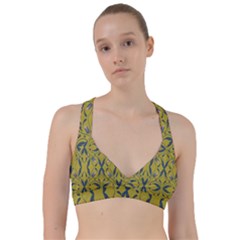 Folk Flowers Print Floral Pattern Ethnic Art Sweetheart Sports Bra by Eskimos