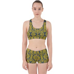 Folk Flowers Print Floral Pattern Ethnic Art Work It Out Gym Set by Eskimos