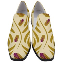 Folk Flowers Print Floral Pattern Ethnic Art Women Slip On Heel Loafers by Eskimos