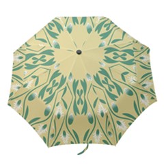 Folk Flowers Print Floral Pattern Ethnic Art Folding Umbrellas by Eskimos