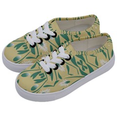 Folk Flowers Print Floral Pattern Ethnic Art Kids  Classic Low Top Sneakers by Eskimos