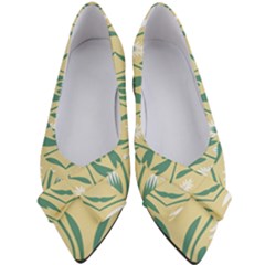 Folk Flowers Print Floral Pattern Ethnic Art Women s Bow Heels by Eskimos