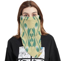 Folk Flowers Print Floral Pattern Ethnic Art Face Covering Bandana (triangle) by Eskimos