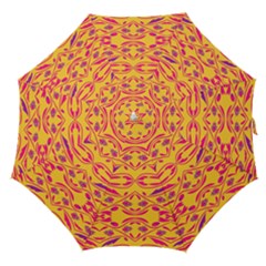 Folk Flowers Print Floral Pattern Ethnic Art Straight Umbrellas by Eskimos