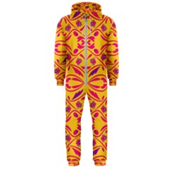 Folk Flowers Print Floral Pattern Ethnic Art Hooded Jumpsuit (men) by Eskimos