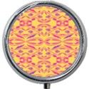 Folk flowers print Floral pattern Ethnic art Mini Round Pill Box View1