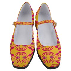 Folk Flowers Print Floral Pattern Ethnic Art Women s Mary Jane Shoes by Eskimos