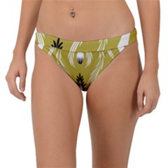 Folk Flowers Print Floral Pattern Ethnic Art Band Bikini Bottom by Eskimos