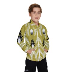 Folk Flowers Print Floral Pattern Ethnic Art Kids  Windbreaker by Eskimos