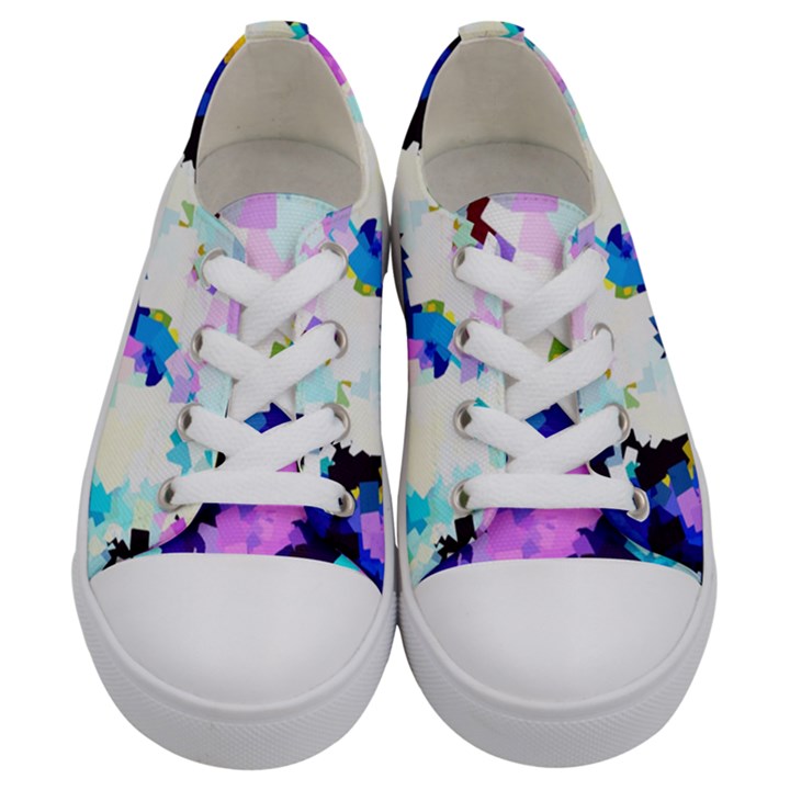 Spring Flowers Kids  Low Top Canvas Sneakers