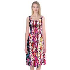 Colorful Bark Midi Sleeveless Dress