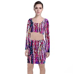 Colorful Bark Top And Skirt Sets