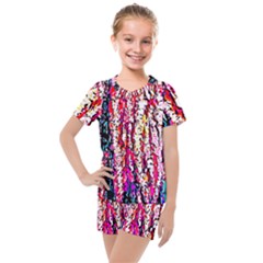 Colorful Bark Kids  Mesh Tee And Shorts Set