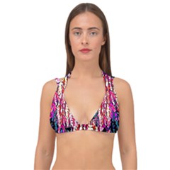 Colorful Bark Double Strap Halter Bikini Top