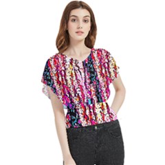 Colorful Bark Butterfly Chiffon Blouse